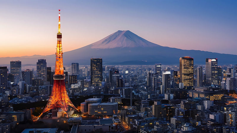 Tokyo skyline with Tokyo Tower and Mount Fuji — things to do in Tokyo for Indians