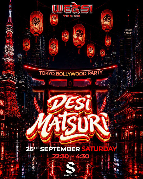 Desi Matsuri — Tokyo Bollywood Party at S Night Club, 26 September 2026